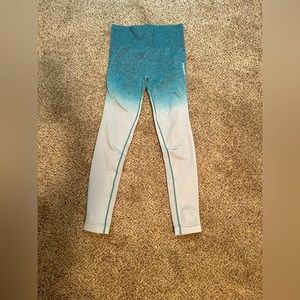 gymshark ombré blue leggings